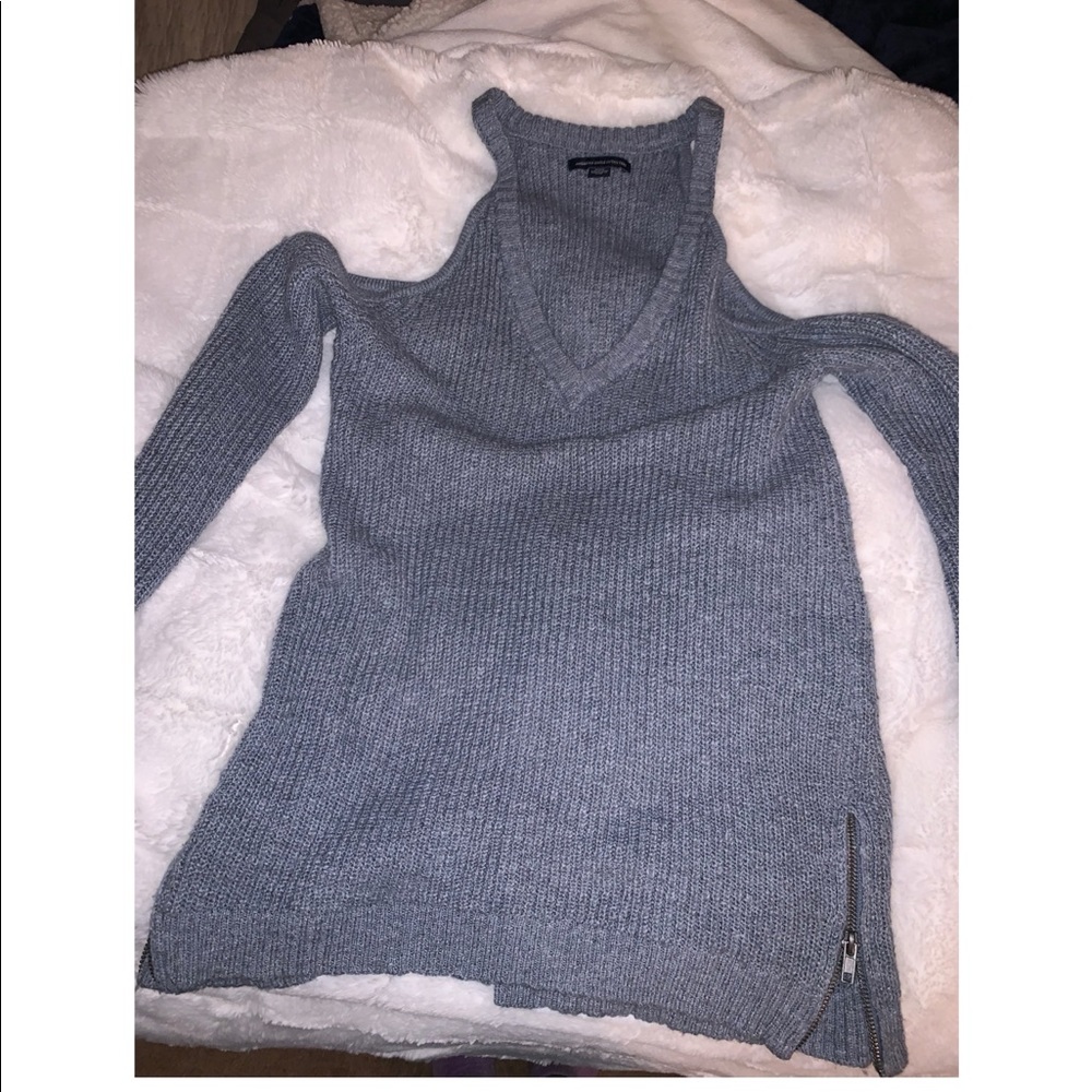 Cold shoulder sweater